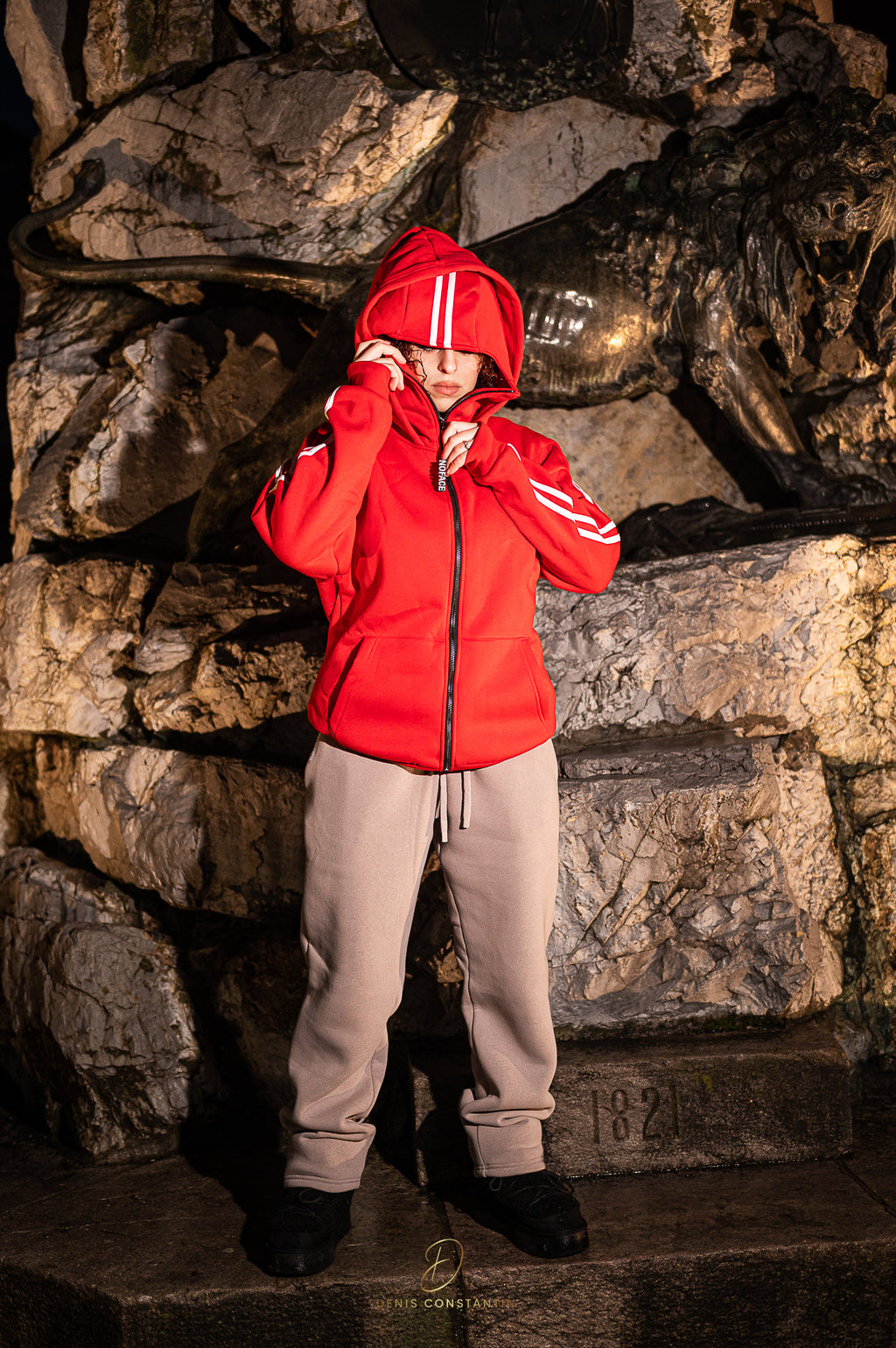 Masked Zipped Hoodie