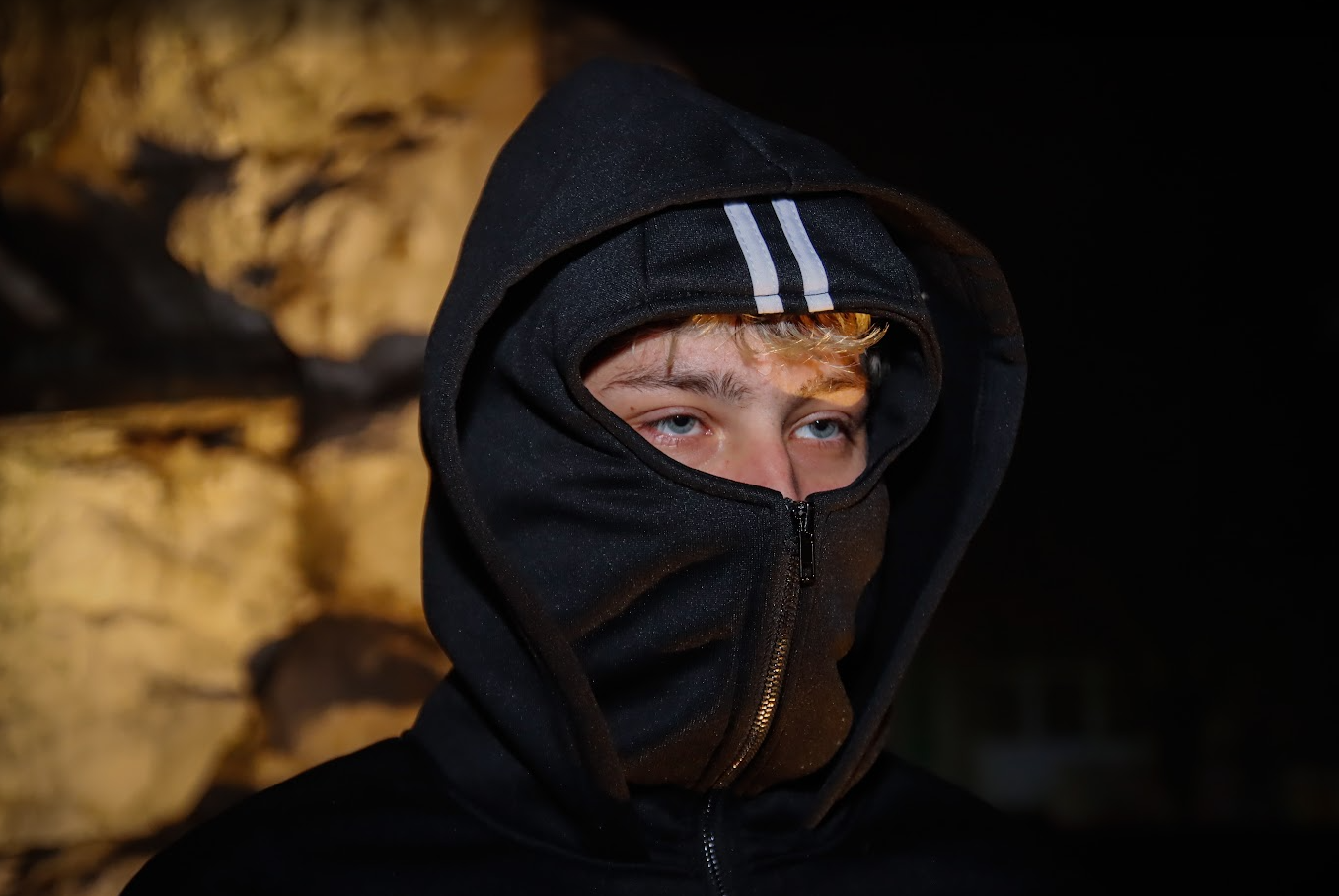 Masked Zipped Hoodie