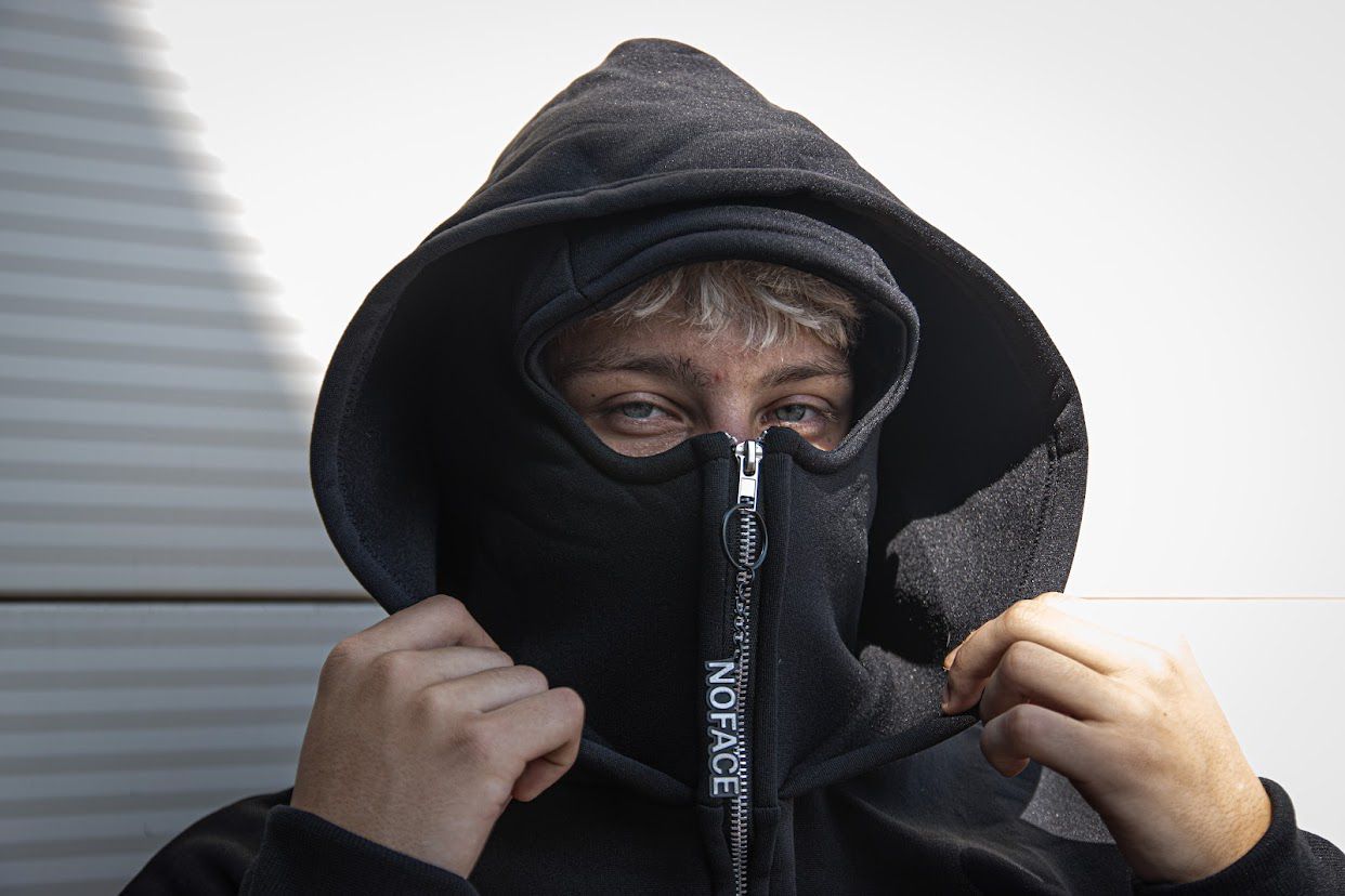 Masked Zipped Hoodie