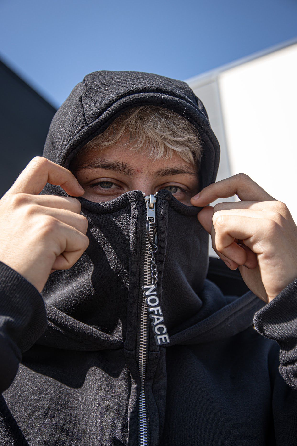 Masked Zipped Hoodie